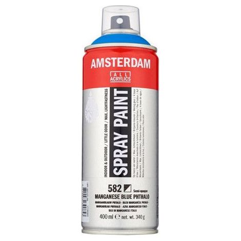 Bombe de peinture Amsterdam 400 ml bleu manganèse phtalo (1/2)