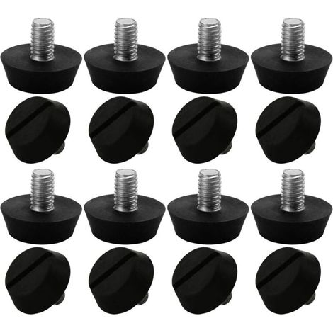 Aougo – 16 Stück verstellbare Möbelfüße – Nivellierpads für Hartholz – Bodenschutz mit verstellbarer Höhe – M6 x 10 x 20 mm (1/5)