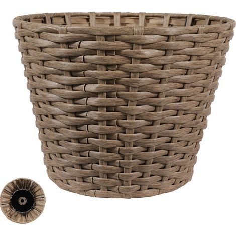 ARPIMEX Base Albero di Natale Poly Rattan D 38 Cm / 28 Cm Tortora