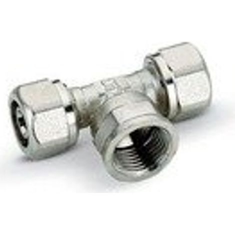 Go by Van Marcke Pex Alu klem T-stuk Ø26mm x 3/4 x Ø26mm chromé (1/3)
