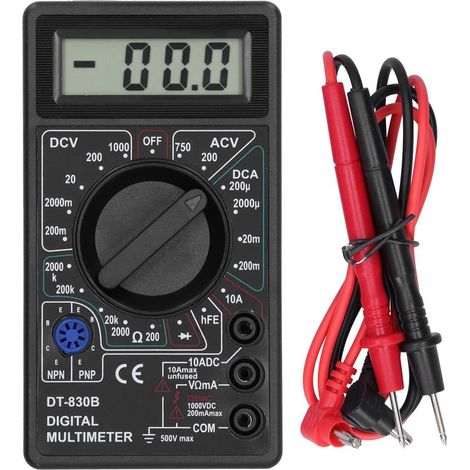 Multimètre testeur DT830B – structure compacte – électricien professionnel – inspection circuits (1/5)