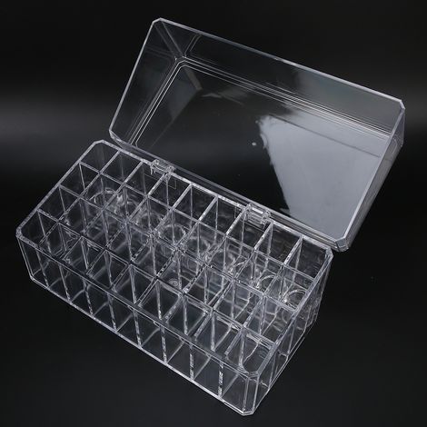 Étui de rangement transparent anti-poussière pour rouges à lèvres à 36 compartiments, présentoir de rangement (1/5)