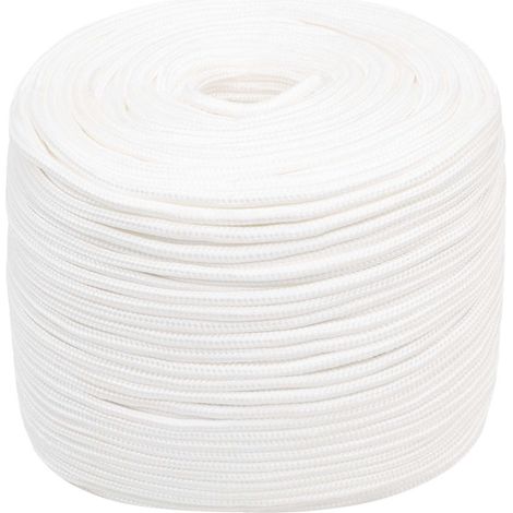 vidaXL Multipurpose Utility Rope 6 mm 500 m White PP 240 kg Max Load