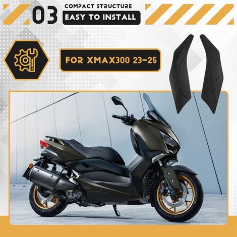 1 pair. Color: Black. Material: Plastic. Scratch-resistant stickers for motorcycles for customizing the sides of the vehicle. (1/5)