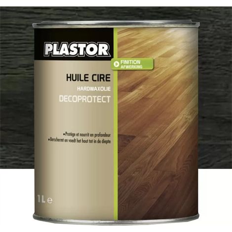 Huile Cire PLASTOR Decoprotect Noir 1 L (1/3)