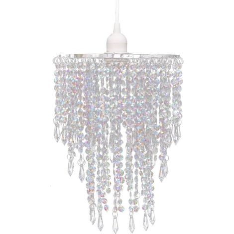 Chandelier  Clear  Plastic beads, Steel frame  22.5 x 30.5 cm vidaXL (1/5)