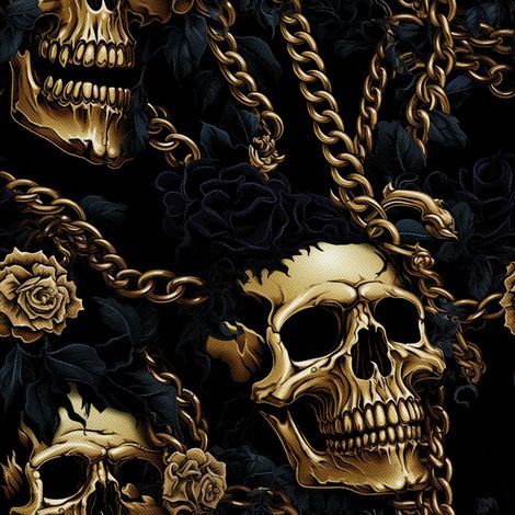 Tela decorativa para exteriores Oxford - Motivo de calavera I DX4537 (1/5)