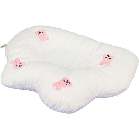 Oreiller bébé en forme de nuage, doux et respirant, en coton PP, mignon et idéal pour les nouveau-nés et leurs siestes. Motif lapin nuage. (1/5)