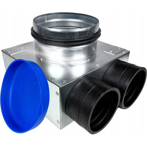 Boîte de distribution de ventilation FI 125 POUR 2 TUYAUX FI 75 (1/5)