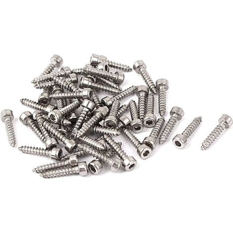 20 pièces M4 X 30mm Vis en acier inoxydable avec filetage autotaraudeur,vis à six pans creux,vis à six pans creux (1/4)