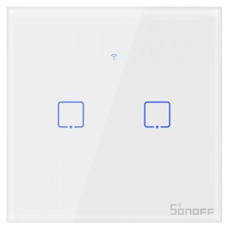 Interruttore da parete intelligente Sonoff t1eu2c-tx controllo wifi 2 canali (1/4)
