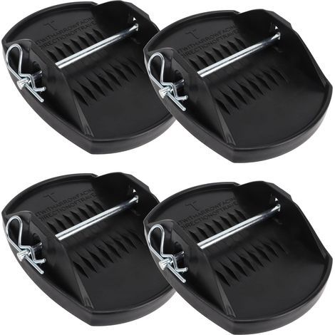4 pièces de cale de cric, patins de roue, pieds de soutien, butée de stationnement, cale de nivellement, patins d’équilibre auxiliaires pour camping-car, caravane, remorque (1/5)