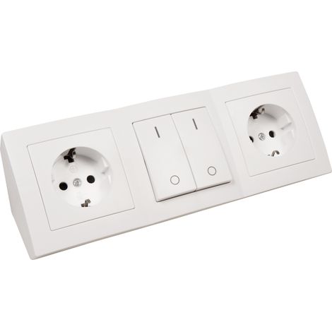 Steckdose ett Flair 2 Steckplätze matt weiß 3600 Watt (1/5)