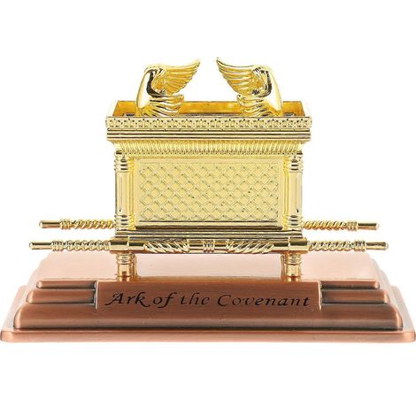 Figurine décorative religieuse en alliage de zinc, représentant l'Arche d'Alliance.-11.1X7.7X5.7CM-Golden (1/4)