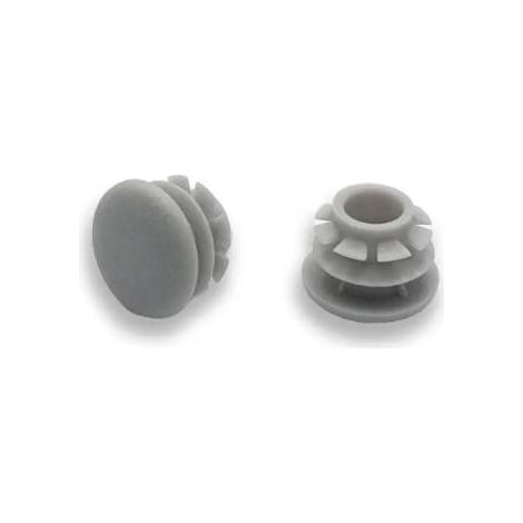 Ajile - Bouchon embout rond plat de finition GRIS pour tube de diam. 12 mm (1/3)