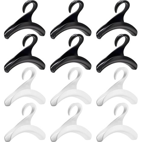 12 pièces Sac à suspendre Porte-sac à main pour placard Sac à dos Cintre Crochet Organisateur Rangement Au-dessus du placard Cintre pour sacs à dos, sacs à main (1/5)