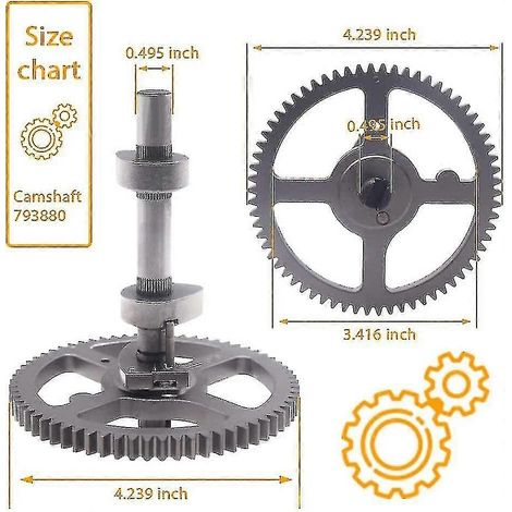 84005207 793880 Nockenwellen-Kit kompatibel mit Briggs & Stratton 84005207 793880 793583 790400 792681 791942 795102 mit 697110 Dichtung SZRH
