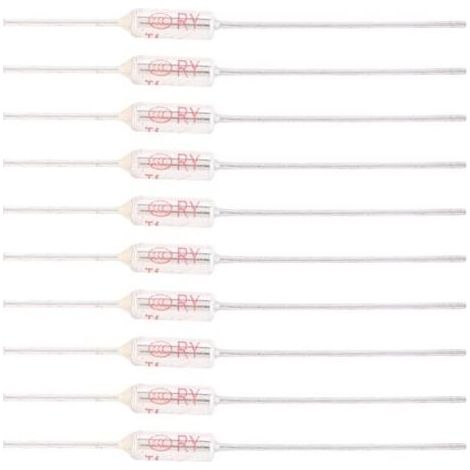 BRICOOMARKET 10pcs Métal Shell Fusible Thermique Coupure 250vac 10a Fusible De Température Tf 72-250℃77℃ Produits Électriques Ménrs Ou Industriels (1/5)
