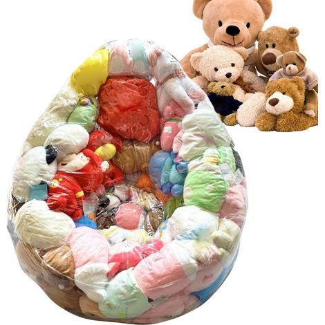 Housses Pouf Uniquement Grand Rangement Protecteur Organisé Housse Pour Pouf Transparent Peluches Seulement Pour Peluches, Salle De Jeux, Chambre D'Enfant, Salon, Maison, Appartement (1/5)