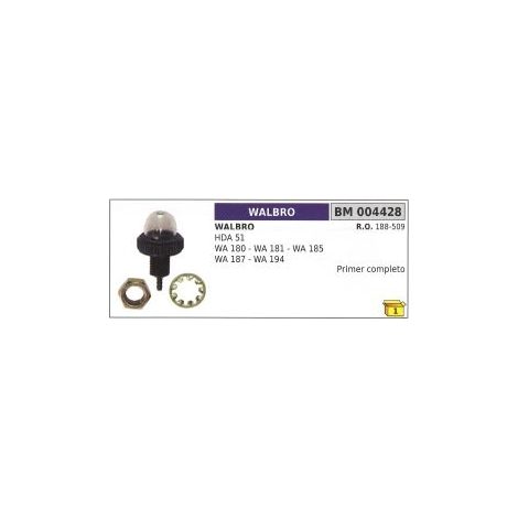 Primer miscela benzina WALBRO HDA51 - WA180 carburatore decespugliatore