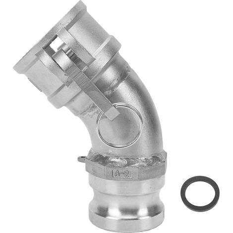 Raccord de tuyau à came et rainure DA, coude à 45 degrés, filetage femelle de 2 pouces, couplage Camlock mâle X pour eau, essence et huile (1/5)