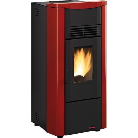 Stufa a pellet giusy plus evo 2.0 canalizzata 8 kw bord(conto termico) - misure cm.49,8x49x102,20h. - peso kg.96 (1/3)