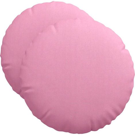 Maison Exclusive - Cojines para asiento 2 pcs Rosa Ø50 x 19 cm te