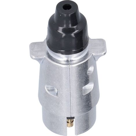 Prise de remorque électrique à 7 broches, Interface de camion, prise de cordon d'alimentation RV, étanche 12VDC argent pour voitures européennes (1/5)