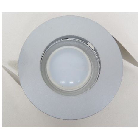 Spot encastré LED 5W gris Ø 110mm fixe avec lampe 6000K froid GU5.3 12V et driver 230V EASY TRAJECTOIRE 115420LED (1/2)