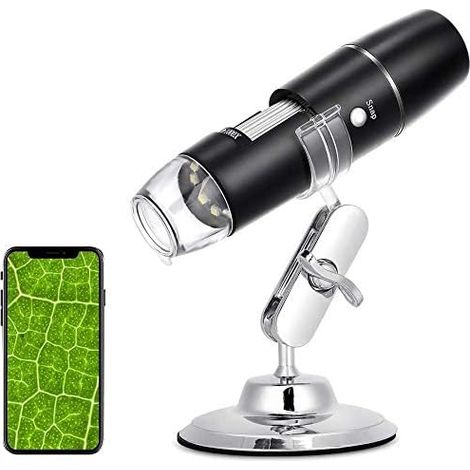 Microscope Numérique USB WiFi 50X1000X - Endoscope Portable avec 8 LED HD pour Smartphones/Tablettes (1/5)