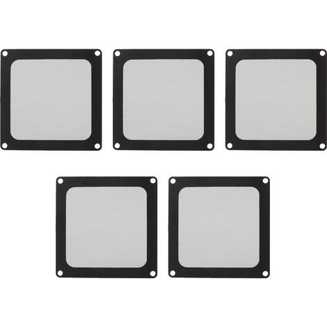 5 filtres magnétiques anti-poussière noir 90mm pour ventilateur PC boîtier, 5 pièces nylon professionnel (1/5)