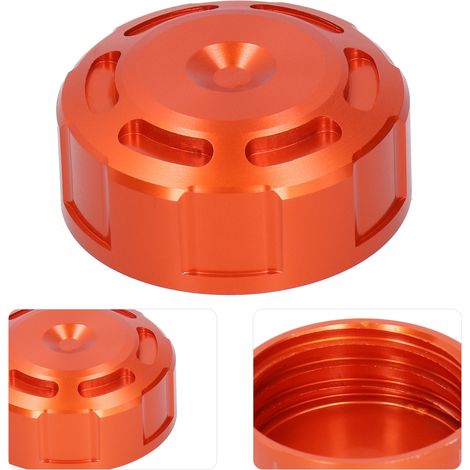 Bouchon de réservoir de liquide de frein arrière en alliage d'aluminium, couvercle de réservoir d'huile compatible Yamaha MT-125, YZF-R1, YZF-R25 (Orange) (1/5)