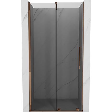 Mexen Velar porta doccia scorrevole 120 cm, grafite, oro rosa - 871-120-000-41-60 (1/5)