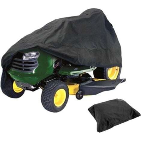 XL(183X137X117cm) Housse de tracteur de jardin, Housse tondeuse autoportée, Bâche en tissu Oxford 210D coupe-vent, Anti-pluie, Anti-poussière et anti-UV