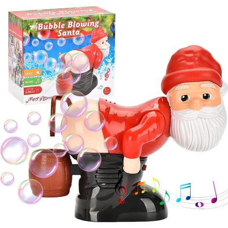 Machine à bulles de Noël amusante avec lumières clignotantes et musique, idéale pour une utilisation intérieure et extérieure, le cadeau de Noël parfait (1/5)