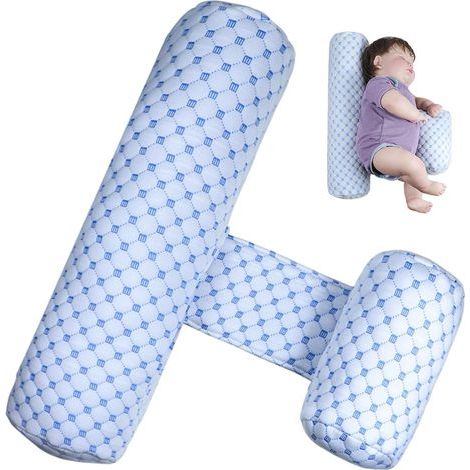 Oreiller Anti-roulis pour bébé, réglable et Respirant, Coussin cale pour bébé Dormant sur Le côté, Amovible et Lavable, Oreiller Anti-Reflux Bleu pour, cale pour Nouveau-né, couss (1/5)
