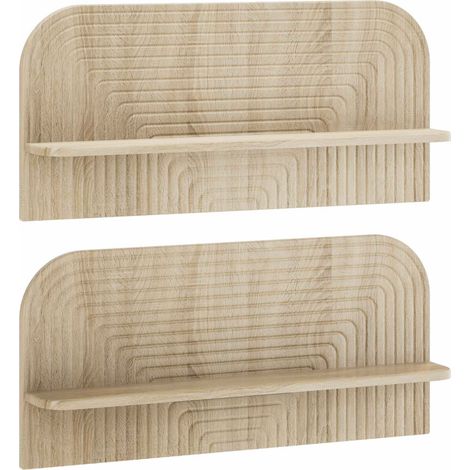 Étagère Murale 2 pc Chêne Sonoma 80.5 x 13.5 x 37.5 cm – étagère de rangement (1/5)