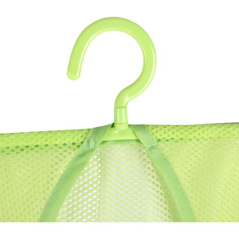 Sac de Rangement en Filet Suspendu Multifonction pour Chaussettes, Sous-vêtements et Salle de Bain, Vert Clair (1/5)