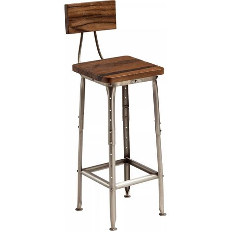 Interiors by Premier Industrial Bar Chair, Comfortable Seating Breakfast Bar Chair, Footrest Living Bar Chair Kitchen (1/3)