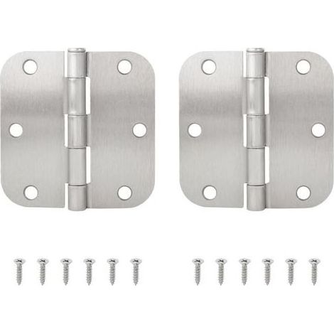 Lot de 2 charnières pliantes robustes en métal noir à 270 degrés for portes intérieures en bois, grandes charnières plates for portes de cuisine, de jardin et d'entrée.(Silver 2pcs) (1/5)