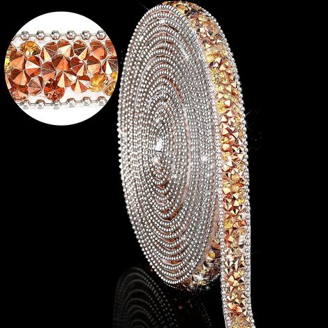 Ruban en résine de 3 mètres avec strass, ruban de Noël autocollant à strass, rouleau de ruban cristal, ceinture en résine pailletée à strass.