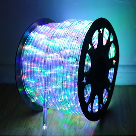 Chaîne lumineuse extérieure imperméable à l'eau LED Festival décoration néon - coloré - (24 lumières) 100m - avec prise normalement brillante