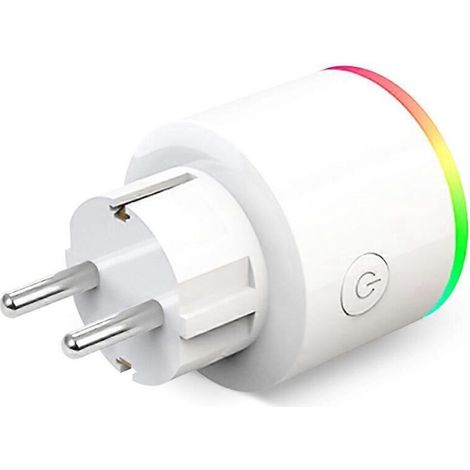 Adaptateur secteur intelligent Tuya pour prise connectée UE RGB avec télécommande Wi-Fi et commande vocale 16 A (1/5)