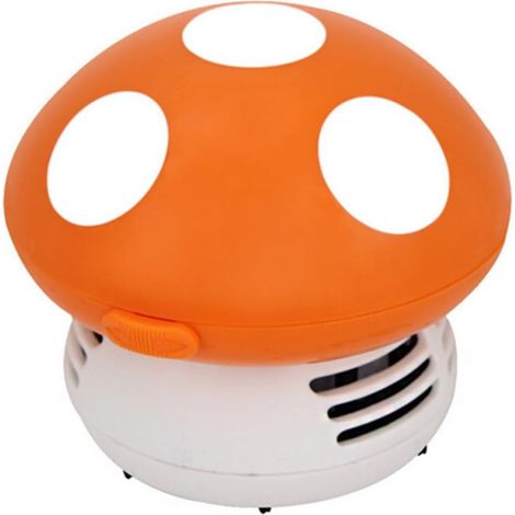 Mini Aspirateur Champignon sans Fil Puissant, Nettoyeur de Bureau Compact en Abs, et Portable Cuisine et Bureau, Fonctionnant 2 Piles AA (1/4)