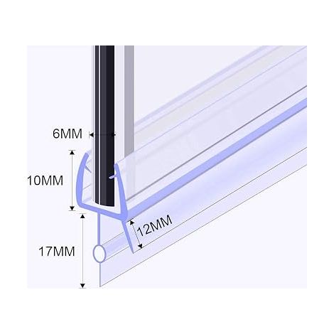 Joint De Portede Douche 70 cm 1 pièce Pour Vitre 4-6 mm - Joint d'Étanchéité Cabine Douche Barrière De Pliable - Joint De Rechange - Lot de 1 (1/5)