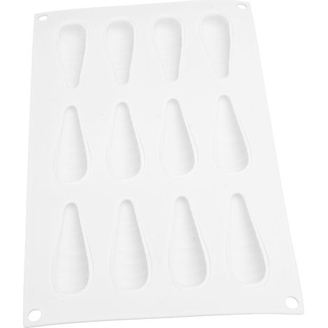 Silikon-Kuchenform in Karottenform mit 12 Mulden für Mousse, Schokolade und hausgemachtes Gebäck (1/5)