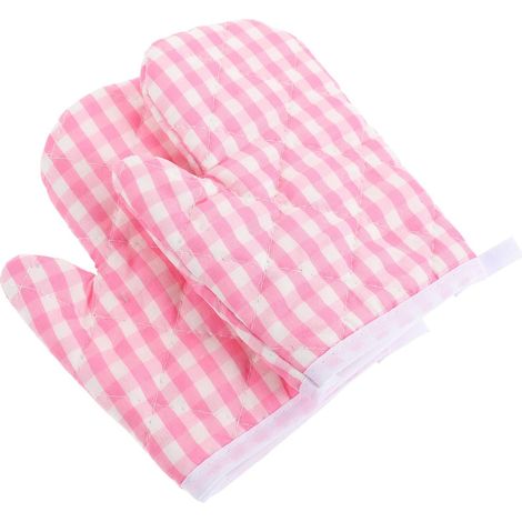 Les enfants jouent des gants de cuisine résistants à la chaleur pour les enfants pack de tout-petits de 2 (rose) (1/5)