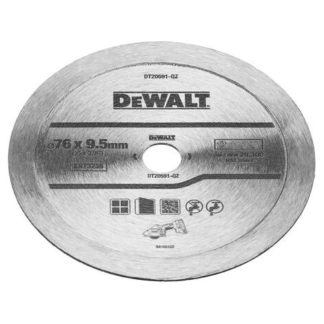 DeWALT DT20591-QZ disco diamantato 7,6 cm Disco diamantato con bordo continuo