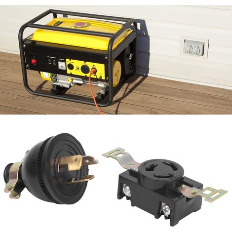 Benzingeneratorteile, Dieselmotorteile, 3/5/6,5/8 kW, einphasiger reiner Kupfer-Dreipolstecker und -buchse AC220 V mit drei Löchern. (1/5)