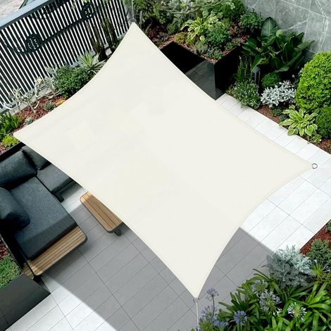 Voile d'ombrage Carré 2.5x2.5m Imperméable Toile Ombrage 95% UV Protection pour Patio Balcon Jardin Terrasse Extérieur-Antracite